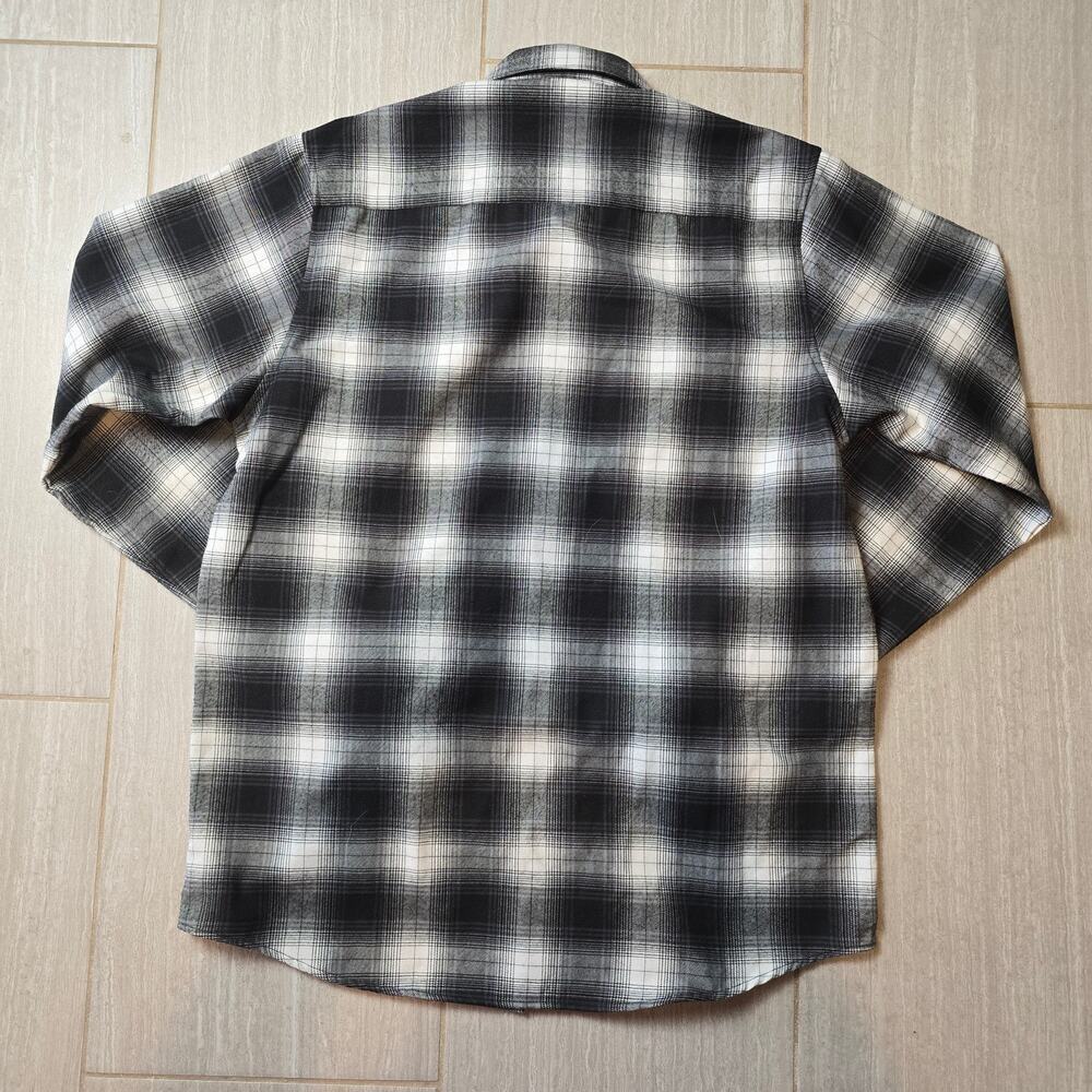 DIXXON FLANNEL CO The Imperial D-Tech Flannel Mens Size Large Tall Black White - Picture 5 of 6